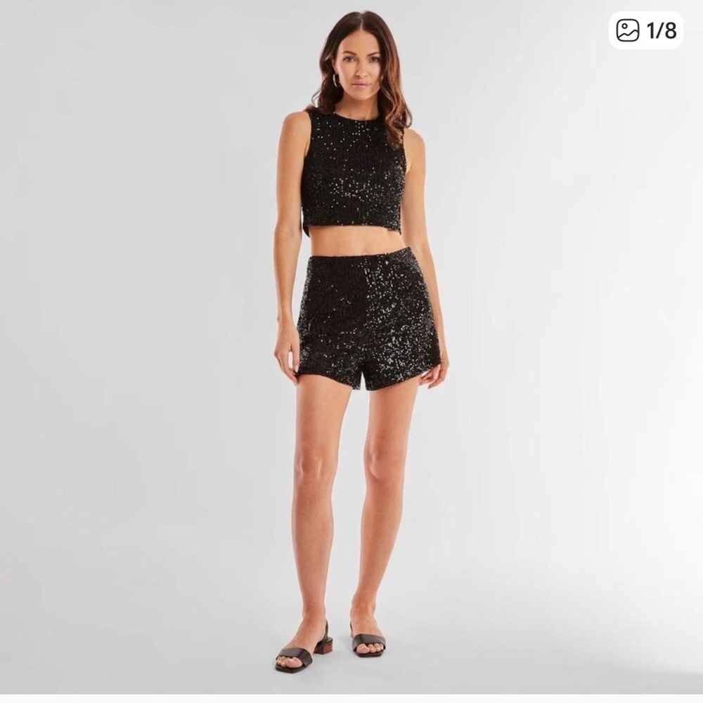 Express Black Sequin Women's Shorts - NWT